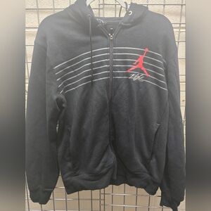 Black and Red Men's Zip-Up Sweater